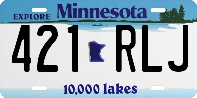MN license plate 421RLJ