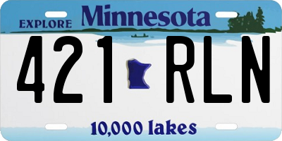 MN license plate 421RLN