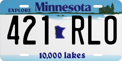 MN license plate 421RLO