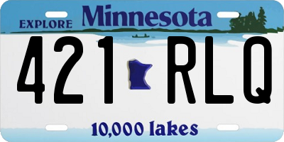 MN license plate 421RLQ