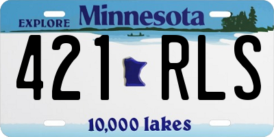 MN license plate 421RLS