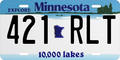 MN license plate 421RLT