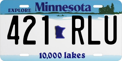 MN license plate 421RLU