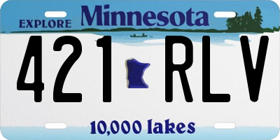 MN license plate 421RLV
