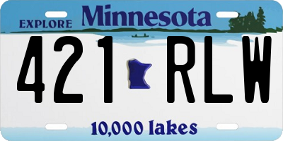 MN license plate 421RLW