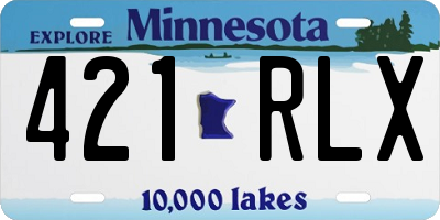 MN license plate 421RLX