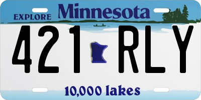 MN license plate 421RLY