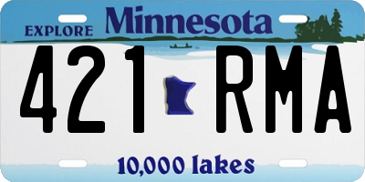 MN license plate 421RMA