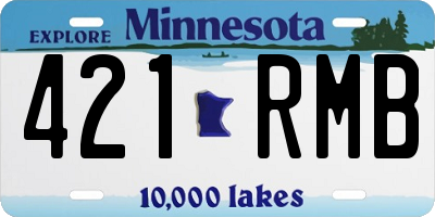 MN license plate 421RMB