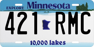 MN license plate 421RMC