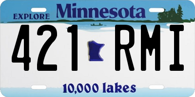 MN license plate 421RMI