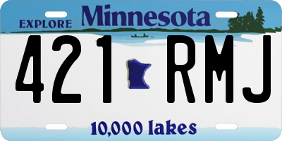 MN license plate 421RMJ