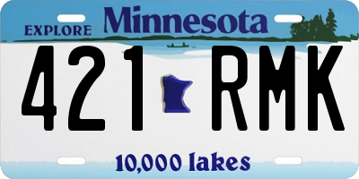 MN license plate 421RMK