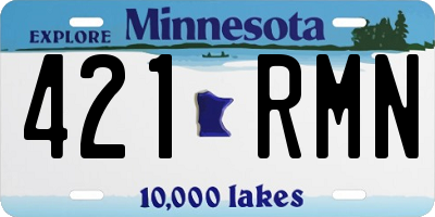 MN license plate 421RMN