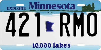 MN license plate 421RMO