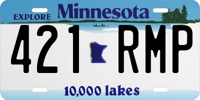 MN license plate 421RMP