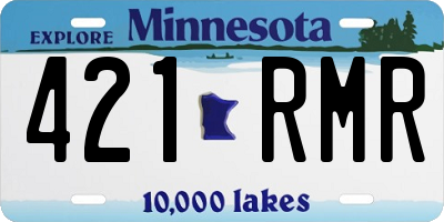 MN license plate 421RMR