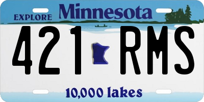 MN license plate 421RMS
