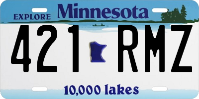 MN license plate 421RMZ