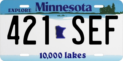 MN license plate 421SEF