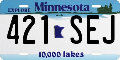 MN license plate 421SEJ