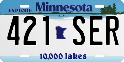 MN license plate 421SER