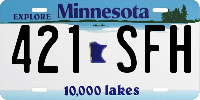 MN license plate 421SFH