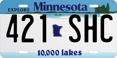 MN license plate 421SHC