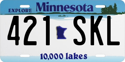 MN license plate 421SKL