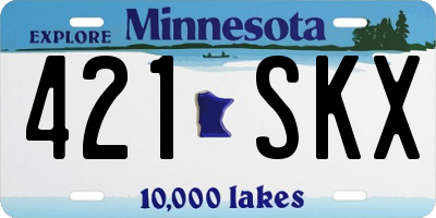 MN license plate 421SKX