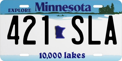 MN license plate 421SLA