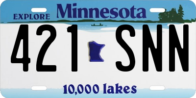 MN license plate 421SNN