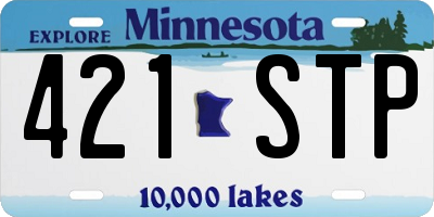 MN license plate 421STP