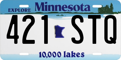 MN license plate 421STQ