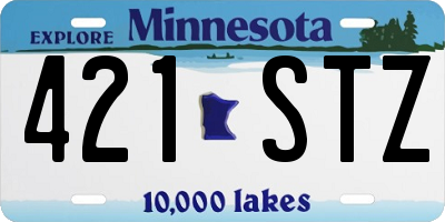 MN license plate 421STZ