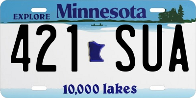 MN license plate 421SUA