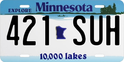 MN license plate 421SUH