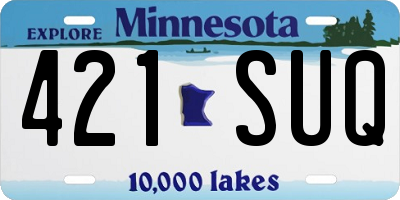 MN license plate 421SUQ