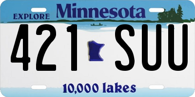 MN license plate 421SUU
