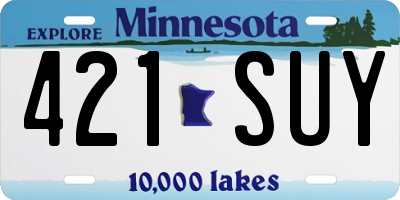 MN license plate 421SUY