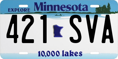 MN license plate 421SVA