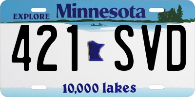 MN license plate 421SVD