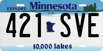 MN license plate 421SVE