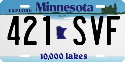 MN license plate 421SVF