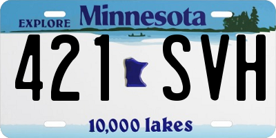 MN license plate 421SVH