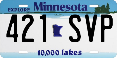 MN license plate 421SVP