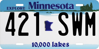 MN license plate 421SWM