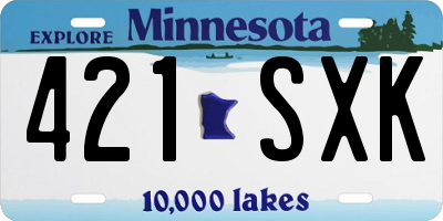 MN license plate 421SXK