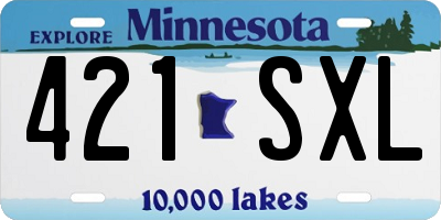 MN license plate 421SXL