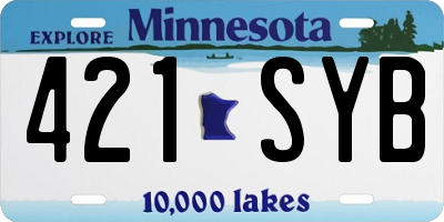 MN license plate 421SYB